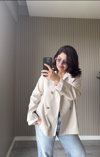 Taş Rengi Trençkot