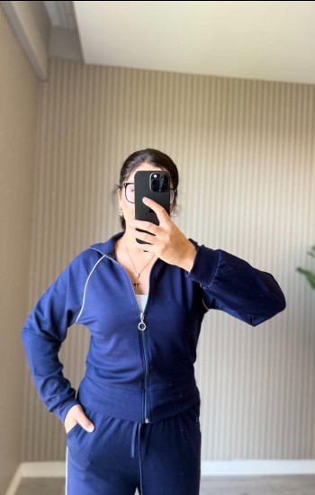 Lacivert Biyeli Eşofman Takımı