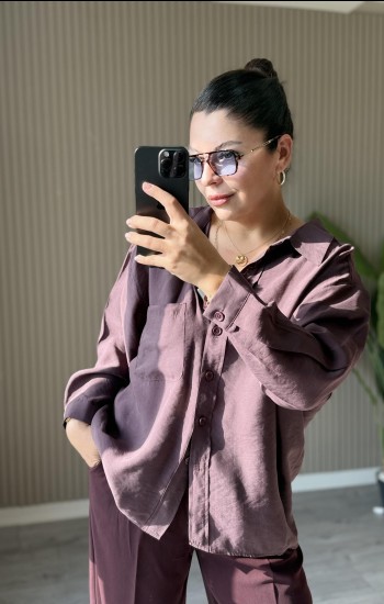 SALAŞ KESİM MOR GÖMLEK